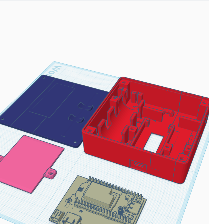 Node in 3D-printed enclosure